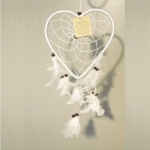Dream Catcher hart wit Ø 12cm